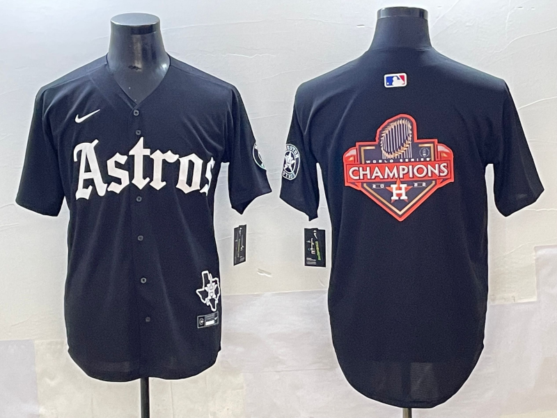 Men Houston Astros blank black MLB Nike 2025 jersey style  13->houston astros->MLB Jersey